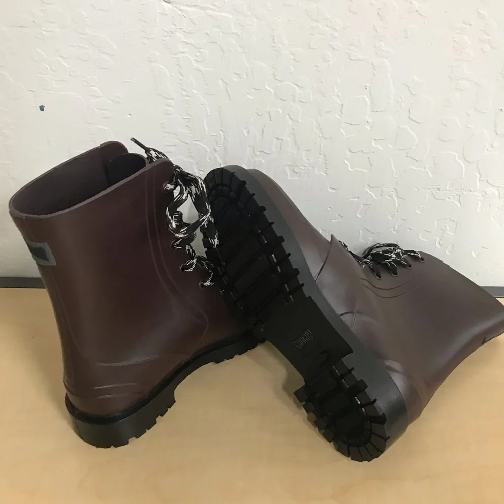 Cougar Madrid Waterproof Combat Rain Boot Oxblood